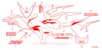 AUTOCOLLANTS (2) pour Honda CBR 1000 RR ABS de 2009