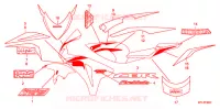 AUTOCOLLANTS (2) pour Honda CBR 1000 RR ABS REPSOL de 2009