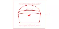 SAC INTERIEUR DE TOP CASE pour Honda CB 500 de 2000
