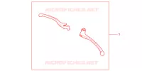 LEVIERS CHROME pour Honda SHADOW VT 750 de 2001
