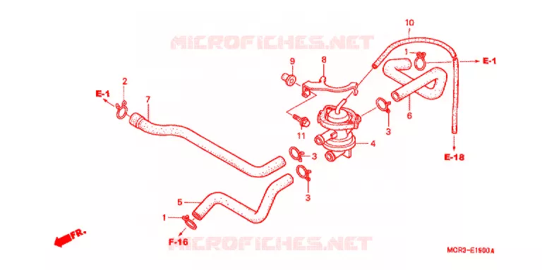 COMMANDE INJECTION D'AIR SOUPAPE Honda MOTO 750 VT 2002  VT750DC2