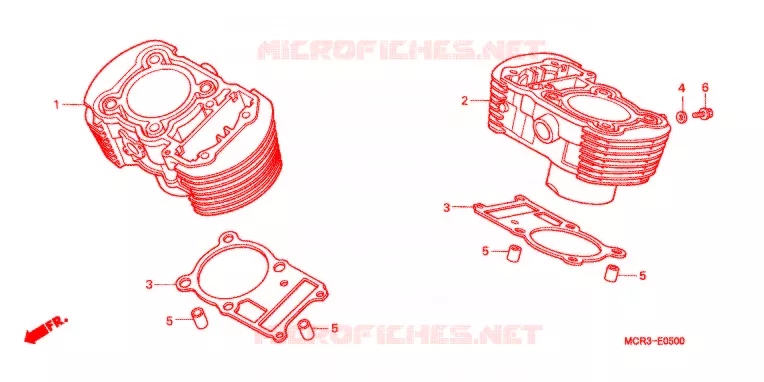CYLINDRE Honda MOTO 750 VT 2002  VT750DC2