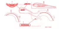 AUTOCOLLANTS pour Honda SHADOW VT 750 AERO ABS de 2007