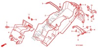 GARDE BOUE ARRIERE pour Honda CBR 125 TRICOLOR de 2009