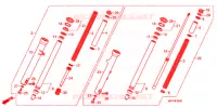 FOURCHE pour Honda VT 1300 FURY ABS de 2011