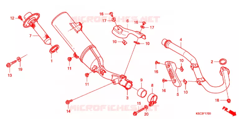 SILENCIEUX D'ECHAPPEMENT Honda MOTO 250 CRF 2006  CRF250X6