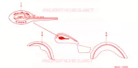 AUTOCOLLANTS pour Honda SHADOW VT 750 de 2001