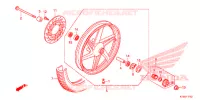 ROUE AVANT (3) pour Honda CBF 125 de 2012