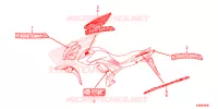 AUTOCOLLANTS pour Honda CBF 160 UNICORN de 2016