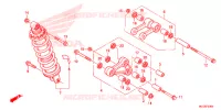 AMORTISSEUR ARRIERE pour Honda NX4 FALCON 400 Fi de 2014