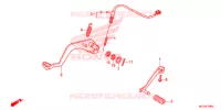 PEDALE pour Honda NX4 FALCON 400 Fi de 2014