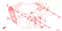 AMORTISSEUR ARRIERE pour Honda NX4 FALCON 400 Fi de 2015