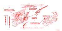 AUTOCOLLANTS pour Honda SH 125 D de 2016