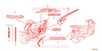 AUTOCOLLANTS pour Honda SH 150 ABS SPORTY SPECIAL 3ED de 2016