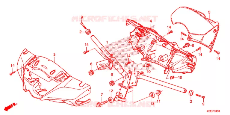 GUIDON - CARENAGE Honda SCOOTER 150 SH 2016  SH150G