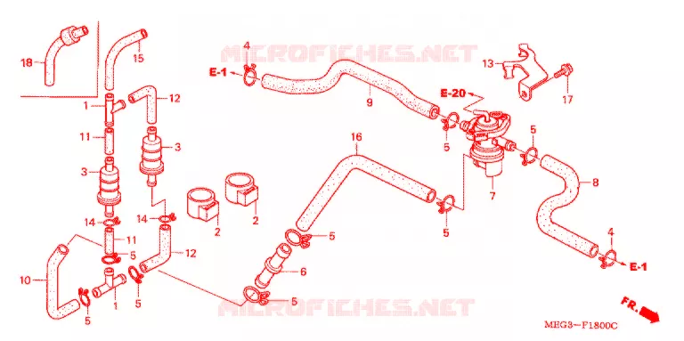 COMMANDE INJECTION D'AIR SOUPAPE Honda MOTO 750 SHADOW 2007  VT750C7