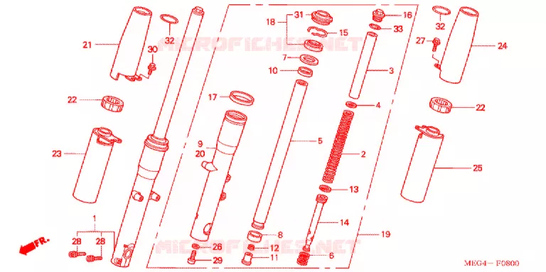 FOURCHE Honda MOTO 750 SHADOW 2007  VT750C7
