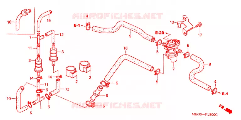 COMMANDE INJECTION D'AIR SOUPAPE Honda MOTO 750 SHADOW 2007  VT750C7
