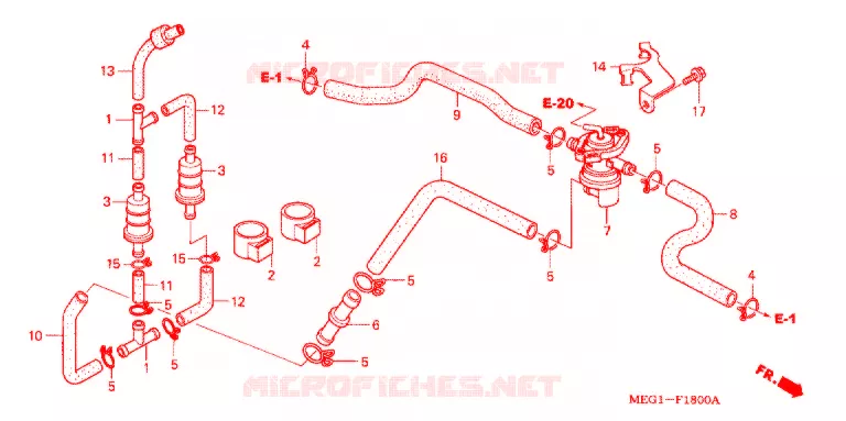 COMMANDE INJECTION D'AIR SOUPAPE Honda MOTO 750 SHADOW 2007  VT750C7