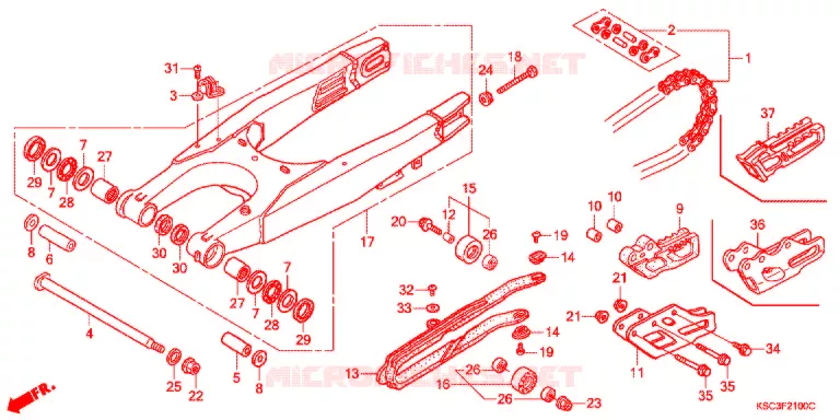 BRAS OSCILLANT Honda MOTO 250 CRF 2007  CRF250X7