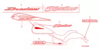 AUTOCOLLANTS pour Honda SHADOW VT 750 SPIRIT S de 2010