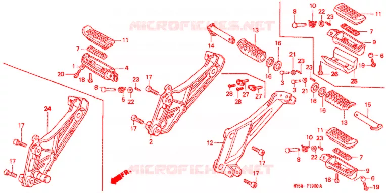 REPOSE PIED Honda MOTO 500 CB 1997  CB500V