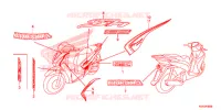 AUTOCOLLANTS pour Honda SH 125 ABS SPECIAL 2E de 2016