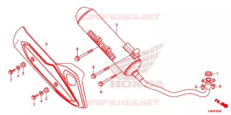 SILENCIEUX D'ECHAPPEMENT Honda SCOOTER 150 PCX 2016  WW150EXG
