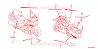 AUTOCOLLANTS pour Honda GL 1800 GOLD WING BASE de 2016