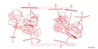 AUTOCOLLANTS pour Honda GL 1800 GOLD WING ABS de 2016