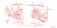 AUTOCOLLANTS pour Honda GL 1800 GOLD WING ABS NAVI AIRBAG de 2016