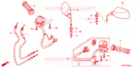 COMMODO   CABLE   RETROVISEUR pour Honda SILVER WING 400 ABS de 2009