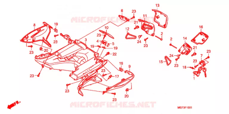 PROTEGE JAMBES (FJS400D9/FJS400A) Honda SCOOTER 400 SILVERWING 2013  FJS400A9