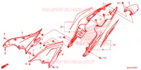 COUVERCLES LATERAUX   ARRIERES pour Honda CB 500 F ABS WHITE de 2014