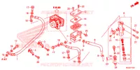 MAITRE CYLINDRE DE FREIN ARRIERE (ABS) pour Honda CB 500 F ABS WHITE de 2014