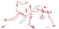 PEDALE   BEQUILLE LATERALE pour Honda TRANSALP 700 ABS de 2011