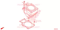 CYLINDRE pour Honda FOURTRAX 500 FOREMAN RUBICON RED de 2016