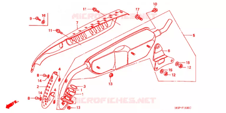 SILENCIEUX D'ECHAPPEMENT Honda MOTO 50 MONKEY 1998  Z50JV_M