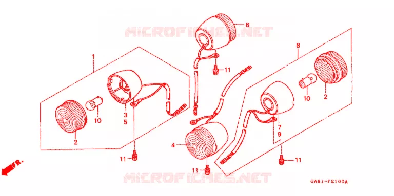 CLIGNOTANT Honda MOTO 50 MONKEY 1992  Z50JN_M