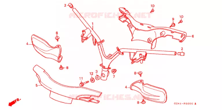 GUIDON - CARENAGE Honda MOTO 90 CUB 1990  EZ90L_J