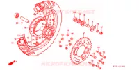 ROUE ARRIERE pour Honda XR 200 R de 1991