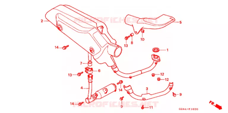 SILENCIEUX D'ECHAPPEMENT Honda MOTO 90 CUB 1993  EZ90P