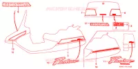 AUTOCOLLANTS (2) pour Honda FUSION 250 With speed warning light de 1994