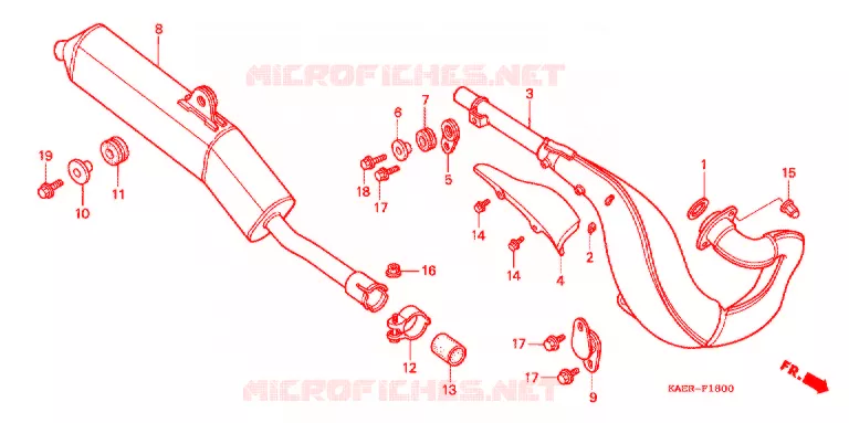 ECHAPPEMENT Honda MOTO 250 CRM 1994  CRM250RR