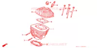 CYLINDRE   CULASSE pour Honda 90 JOKER de 1996