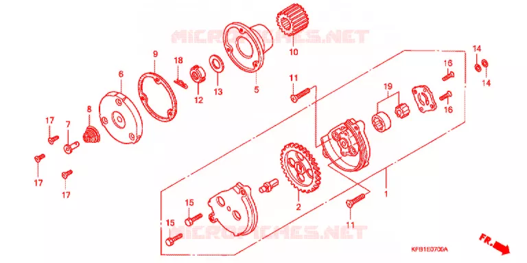 POMPE A HUILE Honda MOTO 230 SL 1997  SL230V