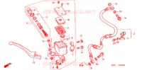 MAITRE CYLINDRE DE FREIN AVANT pour Honda VTR 250 With speed warning light de 1998
