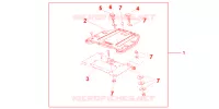 SUPPORT   PLATINE DE TOP CASE pour Honda CBF 600 CARENEE ABS de 2010
