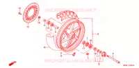 ROUE AVANT pour Honda CB 500 de 1996
