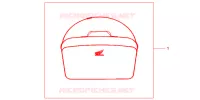 SAC INTERIEUR DE TOP CASE pour Honda CB 500 34HP de 1998